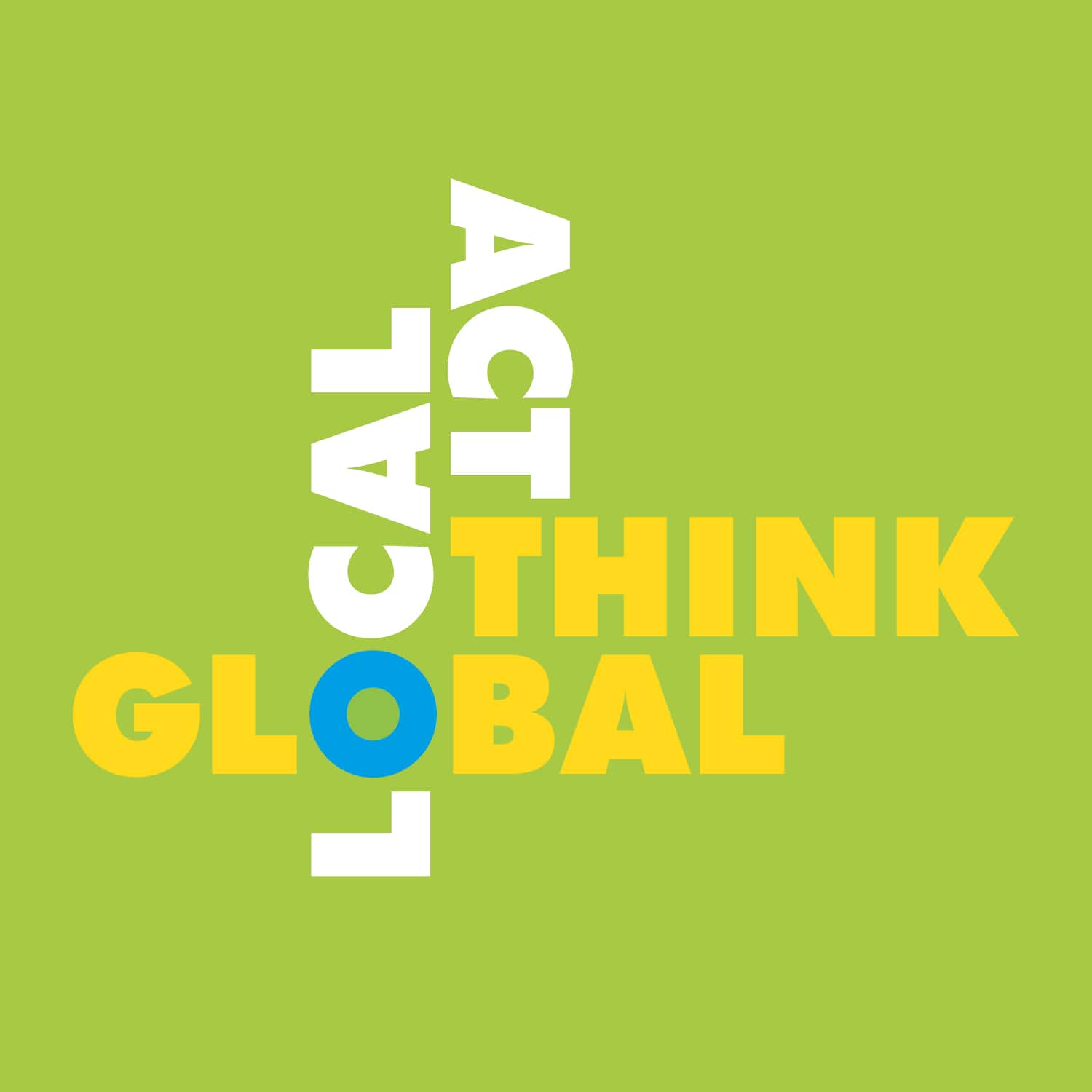 think global - act local neutraler grüner Header