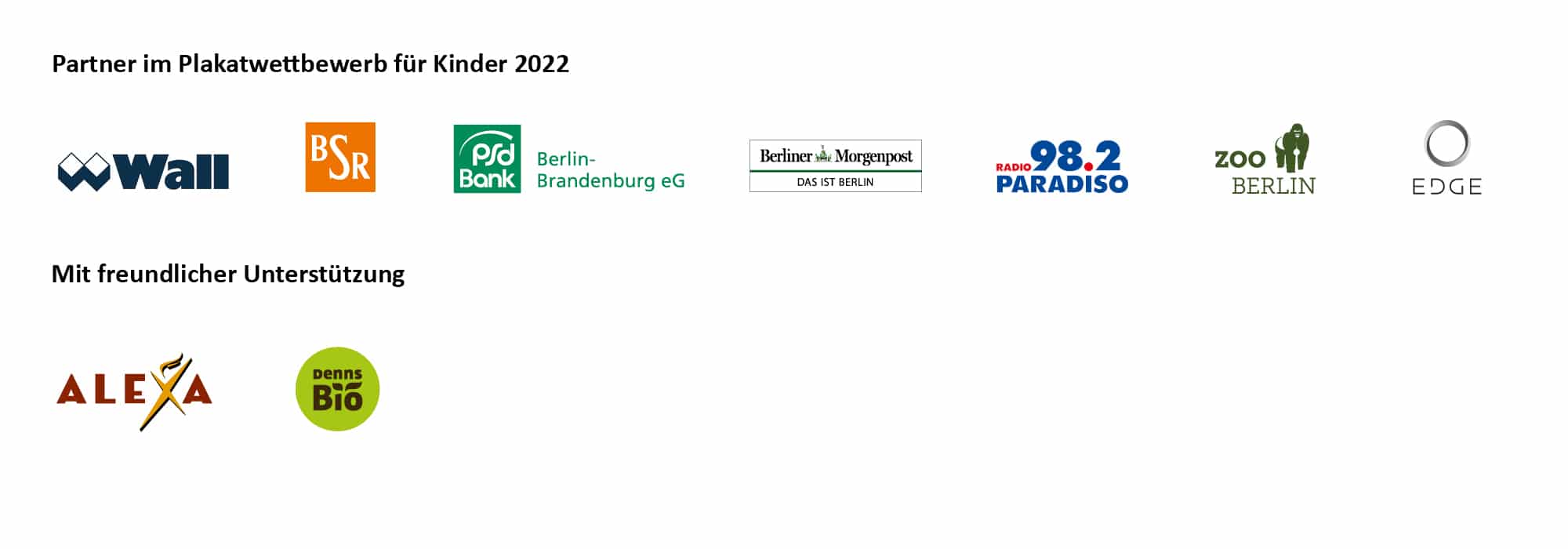 PW22 Unterstützer Logos PW21 Unterstützer Logos