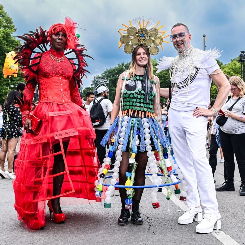 Die Müll-Prinzessin auf dem CSD. Credit: Volkmar Otto