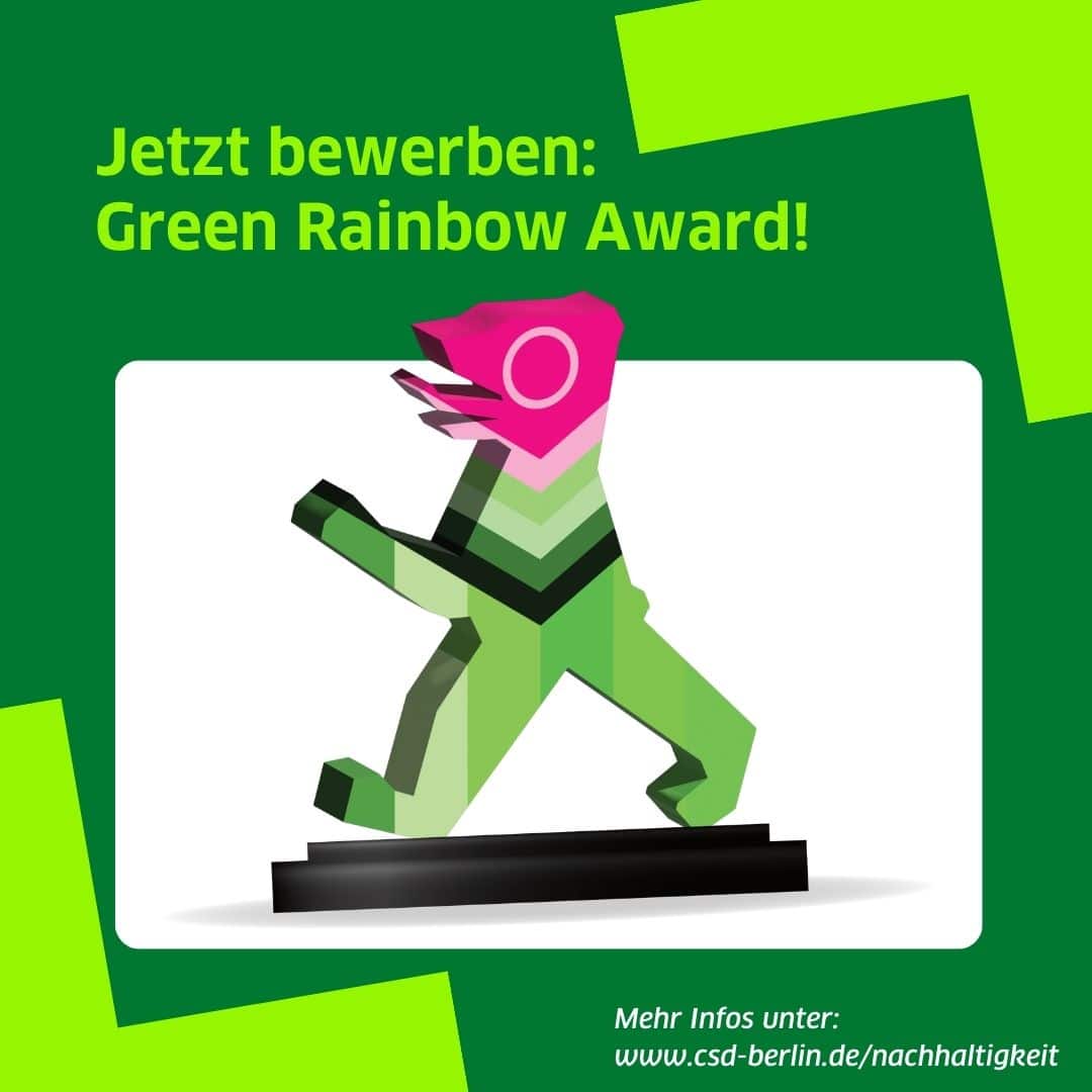 GREEN RAINBOW AWARD 2025 Auch 2025 wird wieder der Green Rainbow Award verliehen
